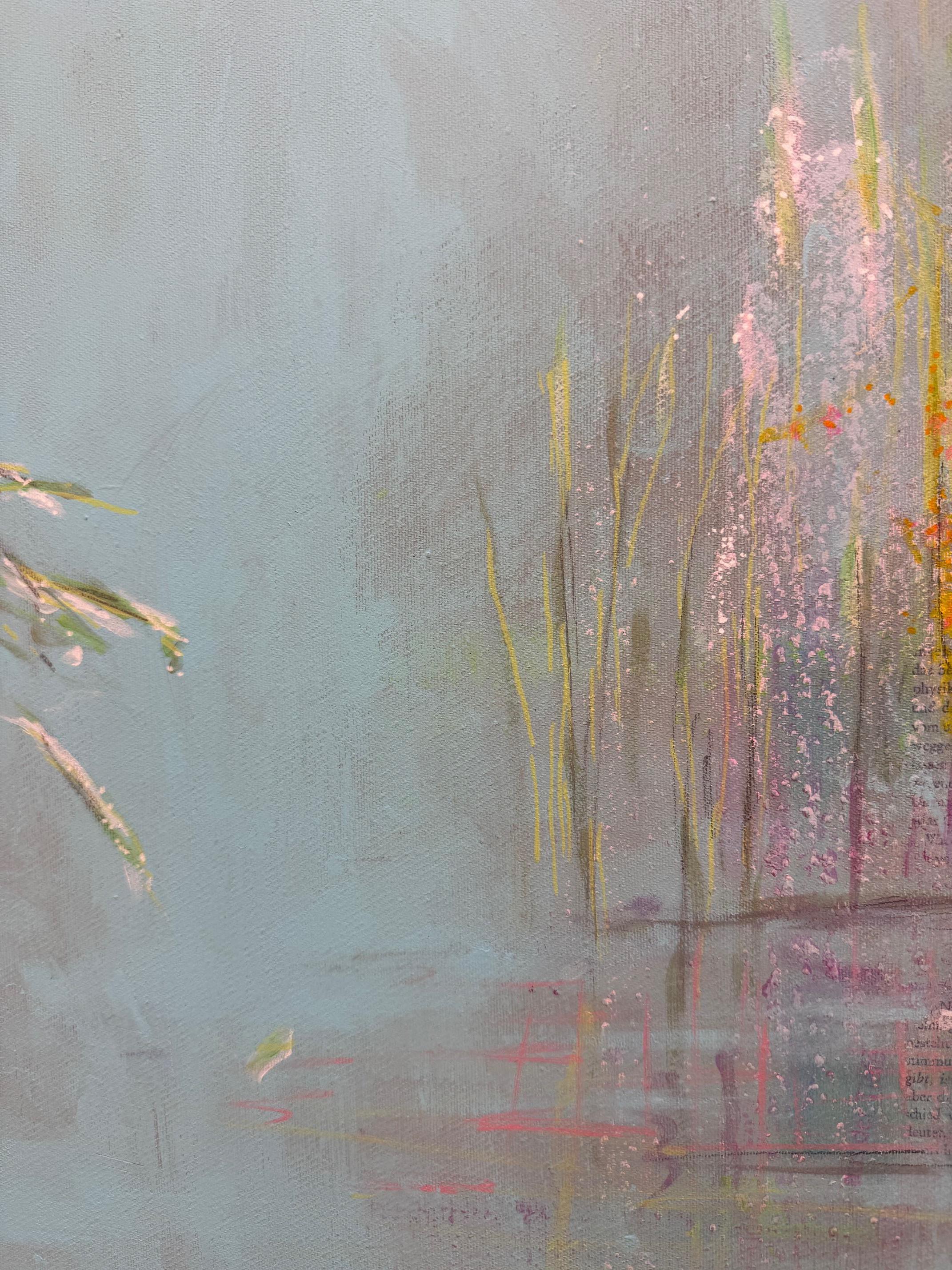 Ninfee Meditazione II - opera contemporanea di ninfee astratte figurative in vendita 2