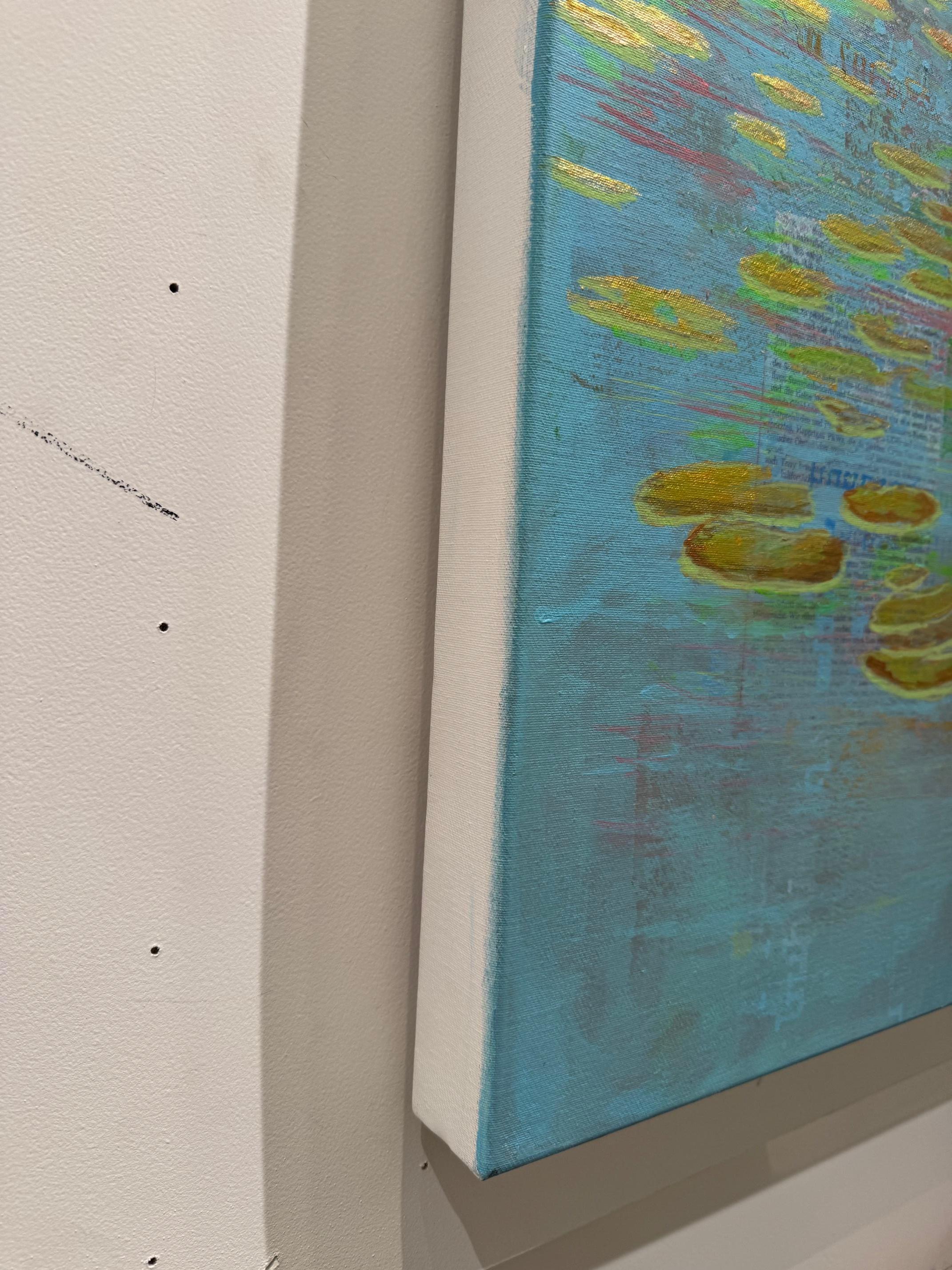 Ninfee Meditazione III - opera contemporanea di ninfee astratte figurative in vendita 4