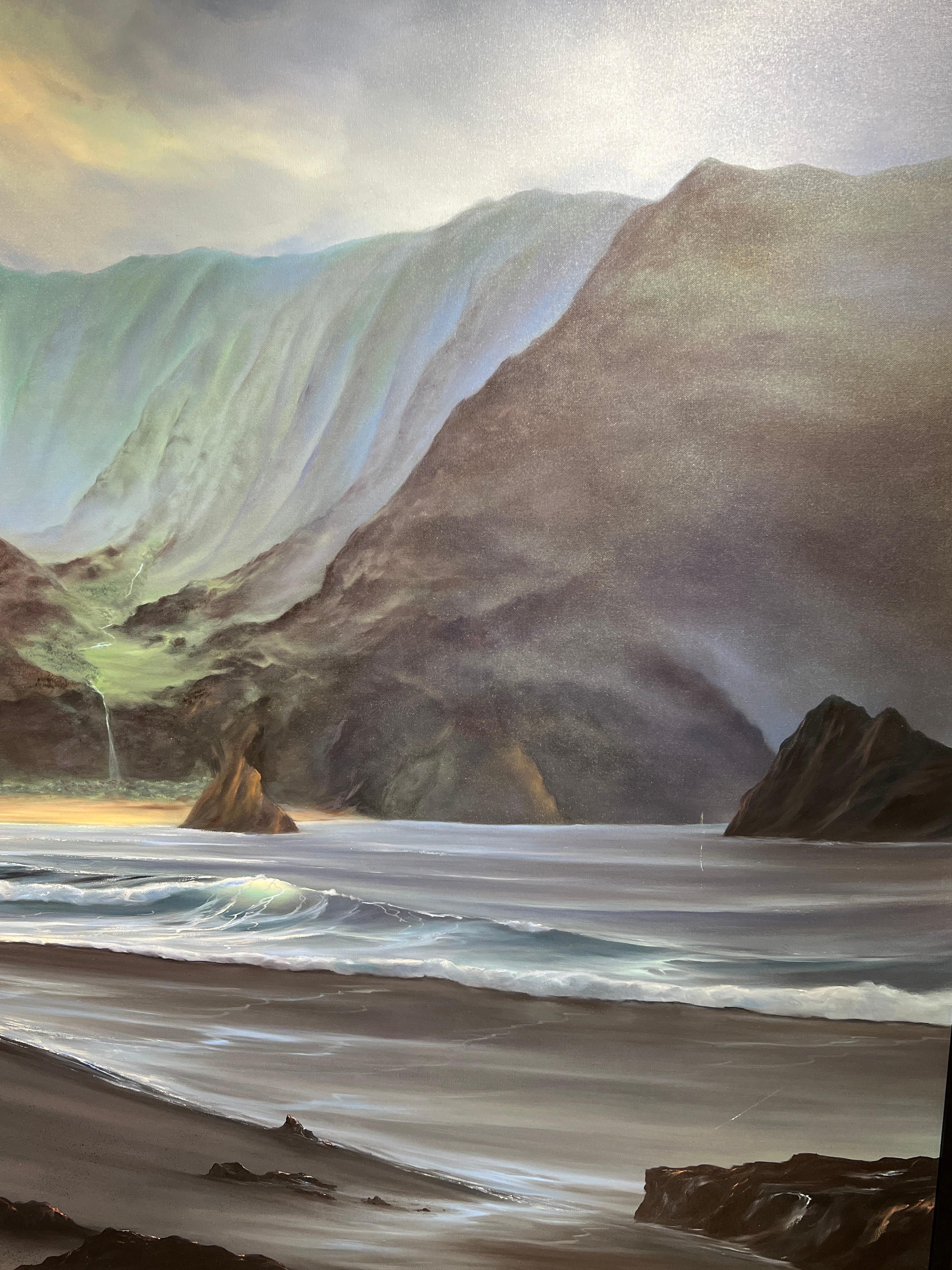 A Place Without Time
Michael Protiva (20th/21st Century)
Signed Lower Left
48 x 60 inches
49.25 x 61.25 inches with frame

Michael Protiva's interest in art began while he was growing up in the tropics of Venezuela. He was inspired by nature's vast