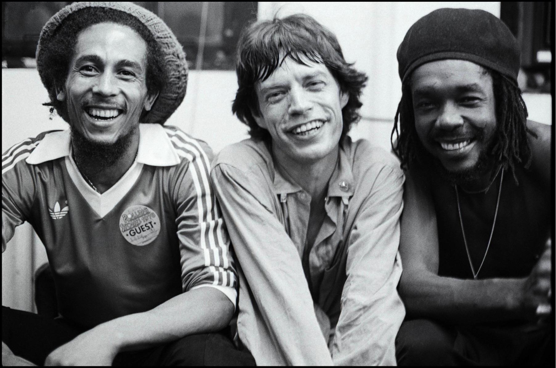 Michael Putland Black and White Photograph – Bob, Mick und Pete 1978