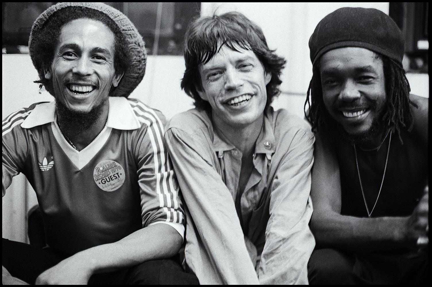 Michael Putland Portrait Photograph - Bob, Mick And Pete - Marley Jagger Tosh Limited Estate Print