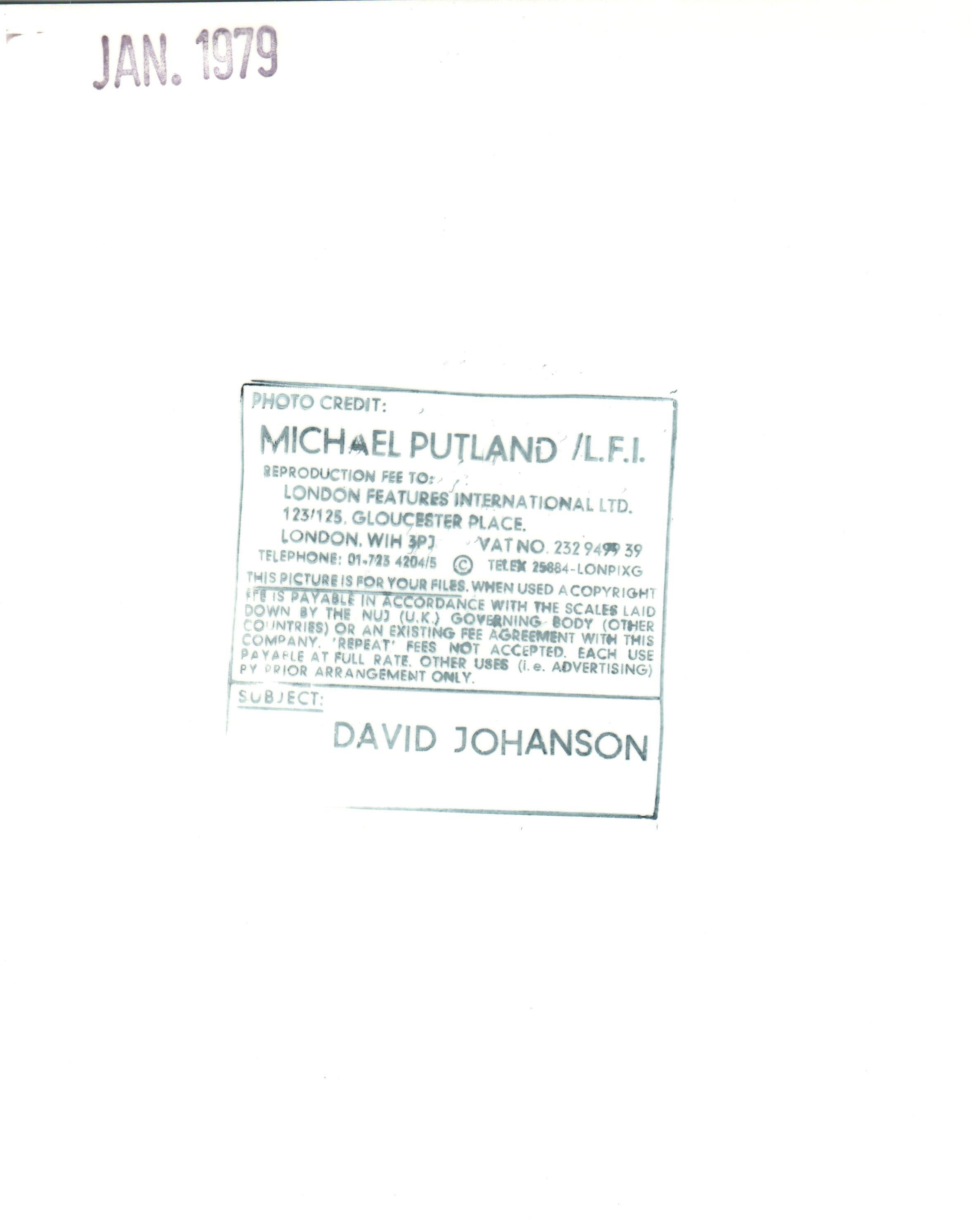 David Johanson Performing on Stage Vintage Original Photograph - Black Portrait Photograph by Michael Putland
