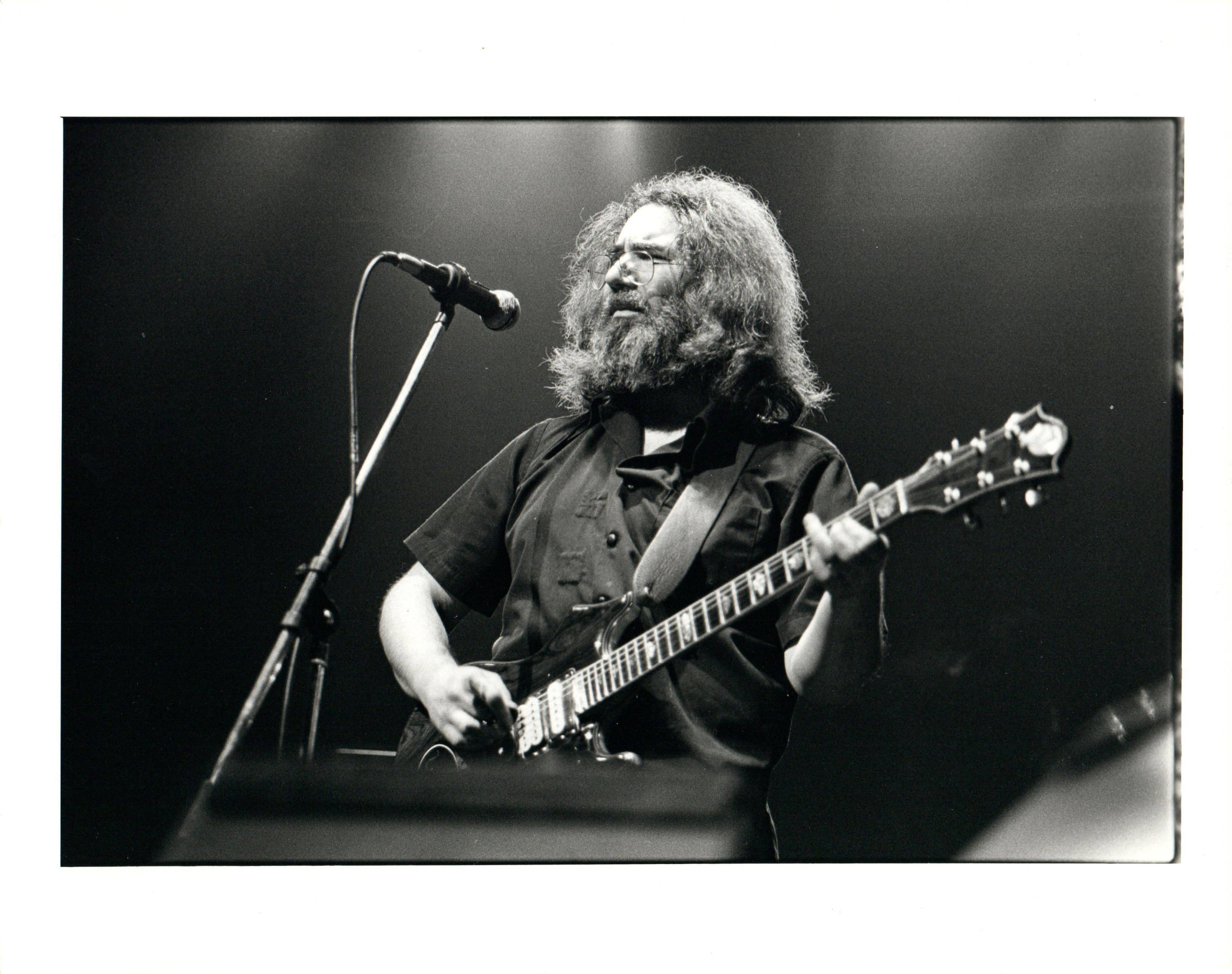 Michael Putland Portrait Photograph - Jerry Garcia Performing With The Grateful Dead Vintage Original Photograph