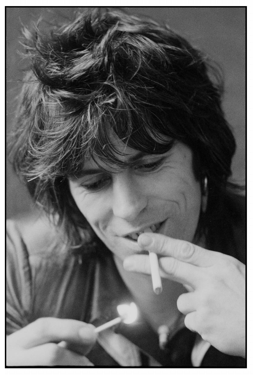 Keith Richards von den Rolling Stones 1974 – Photograph von Michael Putland