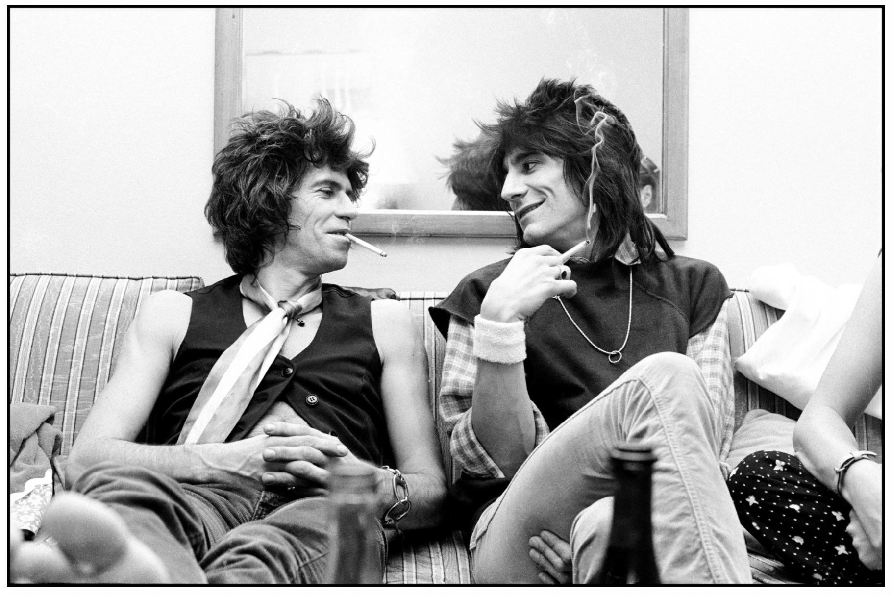 New Barbarians - Keith Richards & Ronnie Wood 1979 - Photograph by Michael Putland