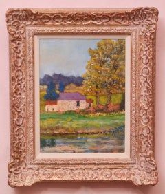 Country Landscape - Late 20th Century Impressionist Oil by Michael Quirke