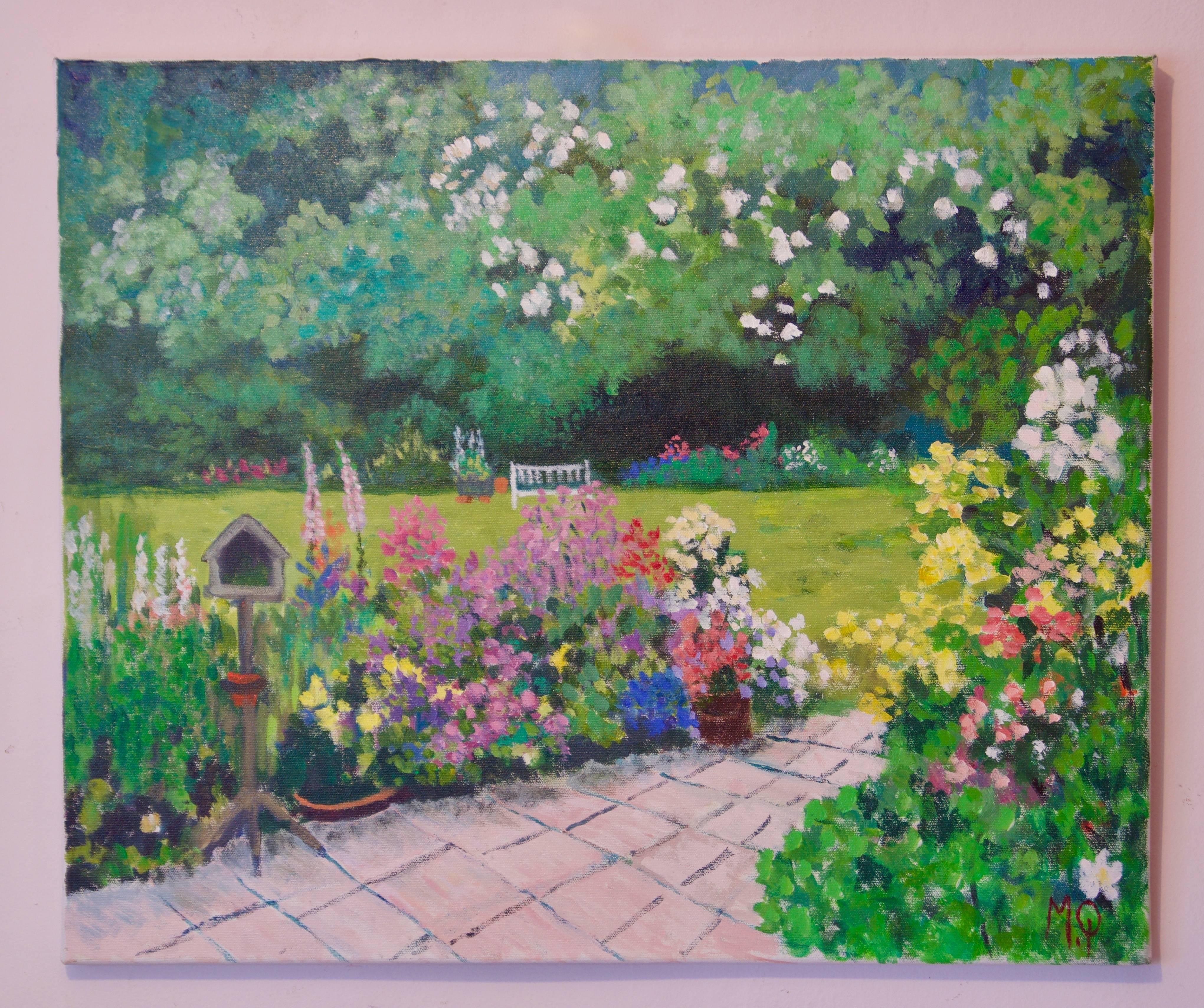 Eve's Garden - Early 21st Century Impressionist Landscape Acrylic by Quirke - Painting by Michael Quirke