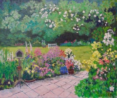 El jardín de Eva - Paisaje impresionista de principios del siglo XXI Acrílico de Quirke