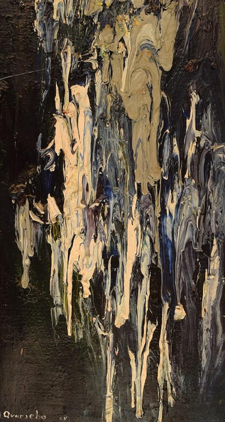 Michael Qvarsebo, artiste suédois référencé, huile sur toile, composition abstraite Excellent état - En vente à Copenhagen, DK