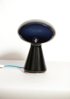 Michael Red for Vistosi Large, Deep Blue Murano Lamp, circa 1970