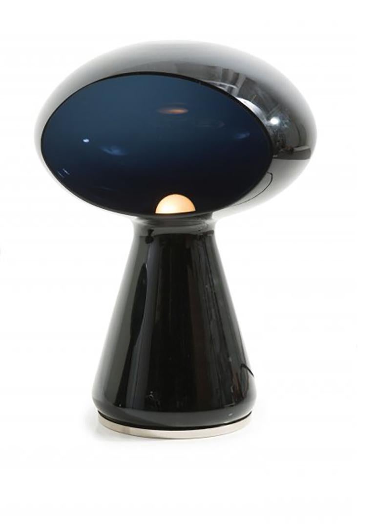 Mid-Century Modern Michael Red for Vistosi Large, Deep Blue Murano Lamp, circa 1970 For Sale