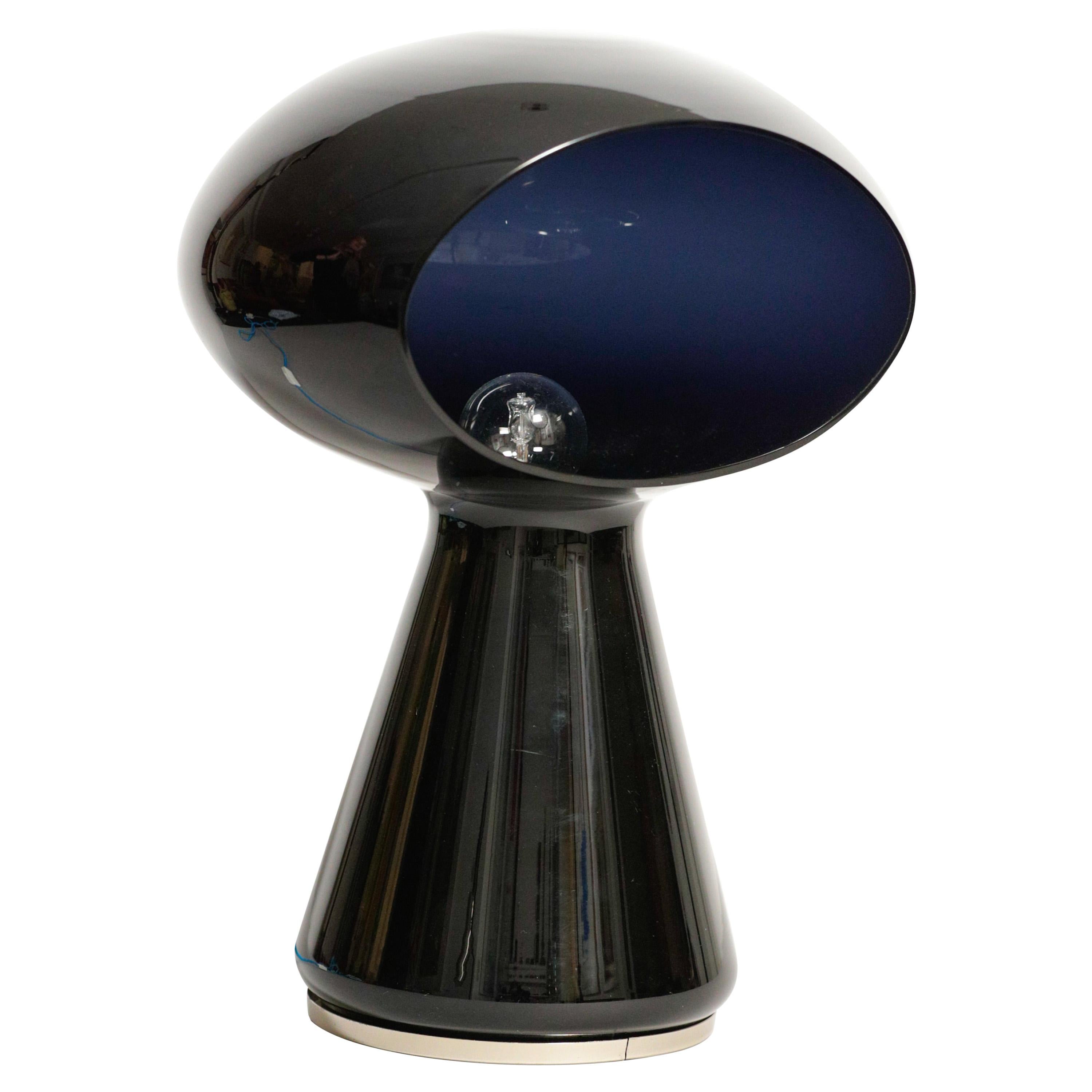 Michael Red for Vistosi Large, Deep Blue Murano Lamp, circa 1970 For Sale