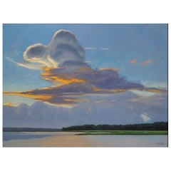 Framed Oil on Canvas "Carolina Cloudscape", Michael Reibel