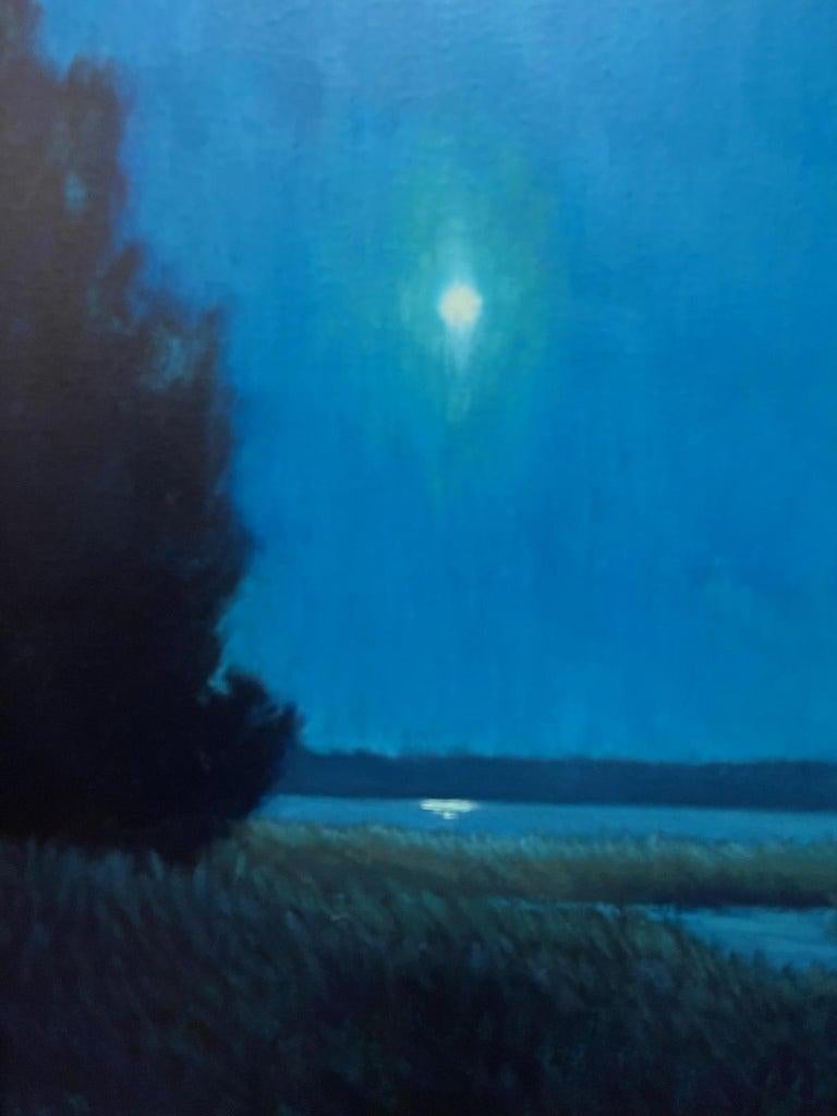 Gerahmtes Ölgemälde auf Leinwand „In the Still of the Night“, Michael Reibel im Angebot 2