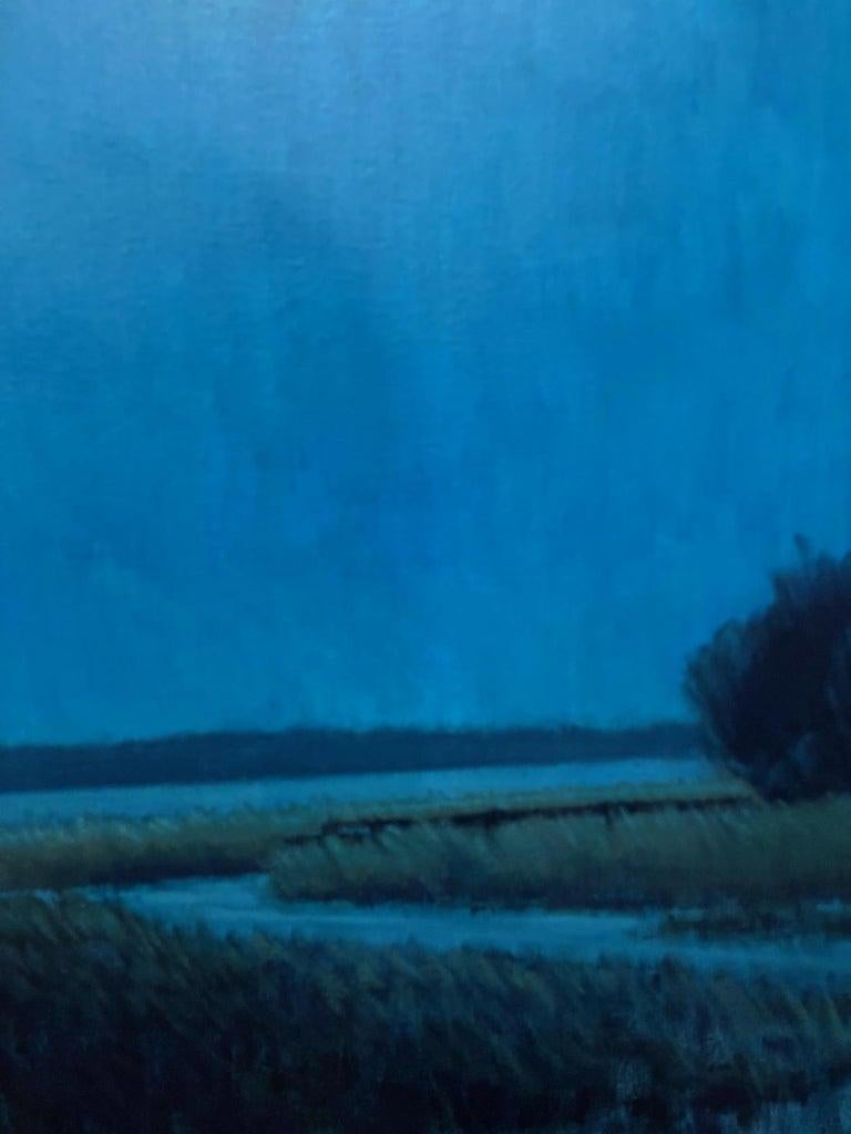 Gerahmtes Ölgemälde auf Leinwand „In the Still of the Night“, Michael Reibel im Angebot 3