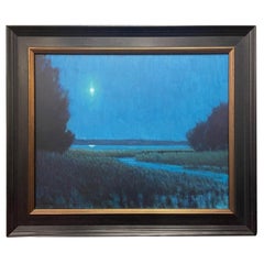Framed Oil on Canvas "In the Still of the Night", Michael Reibel