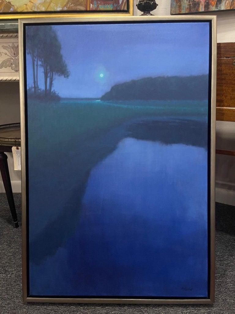 Gerahmtes Ölgemälde auf Leinwand „Nocturnal Impressions“, Michael Reibel im Angebot 1