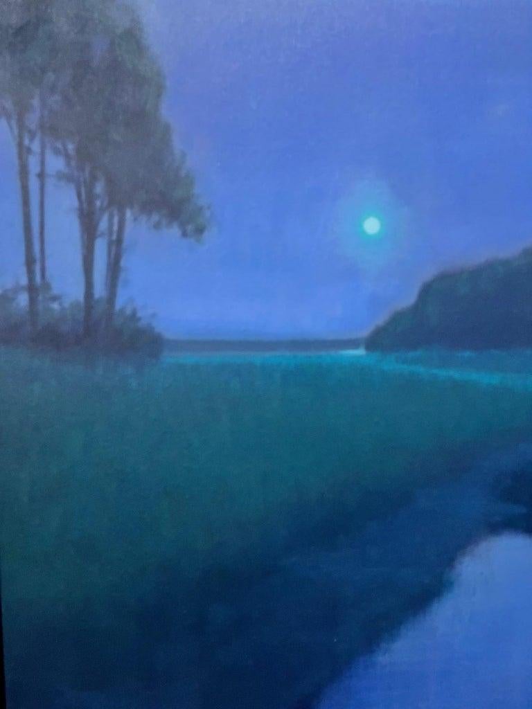 Gerahmtes Ölgemälde auf Leinwand „Nocturnal Impressions“, Michael Reibel im Angebot 2
