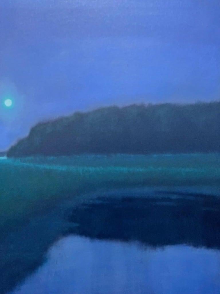 Gerahmtes Ölgemälde auf Leinwand „Nocturnal Impressions“, Michael Reibel im Angebot 3