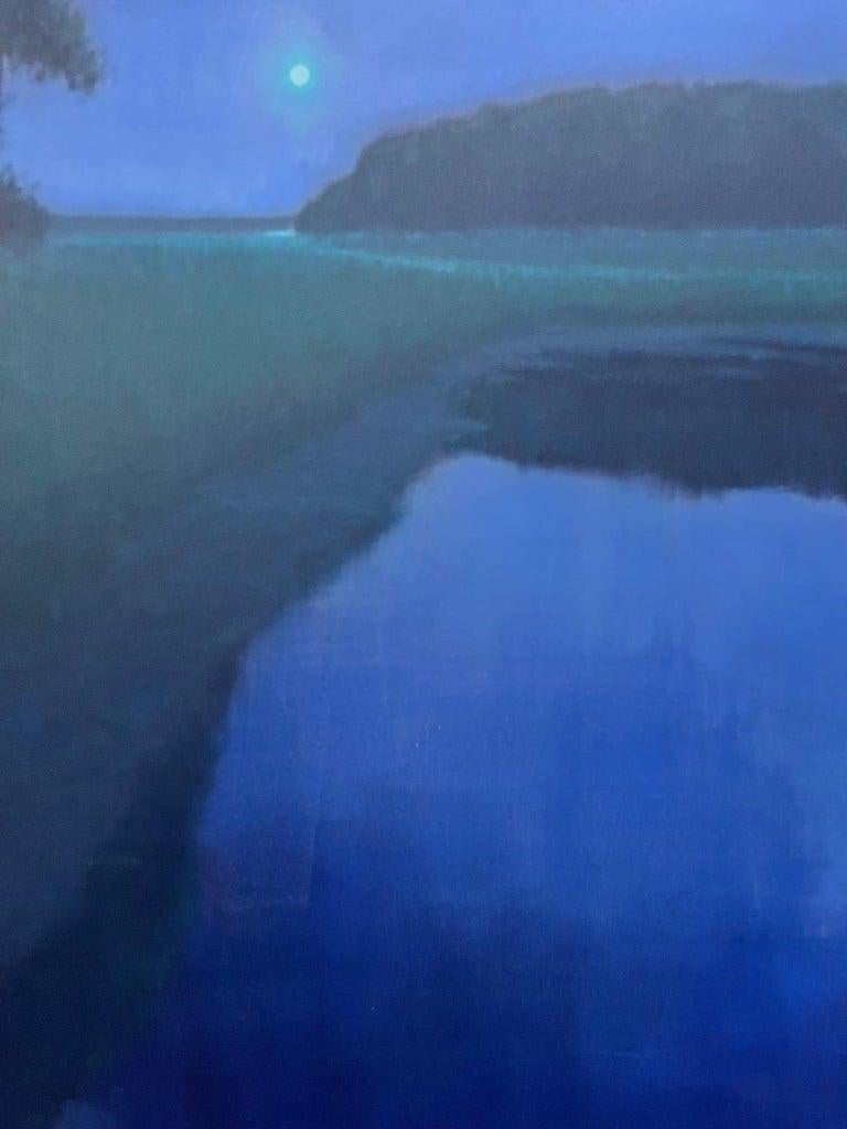 Gerahmtes Ölgemälde auf Leinwand „Nocturnal Impressions“, Michael Reibel im Angebot 6