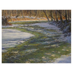 Framed Oil on Canvas "Spring Thaw" by Michael Reibel