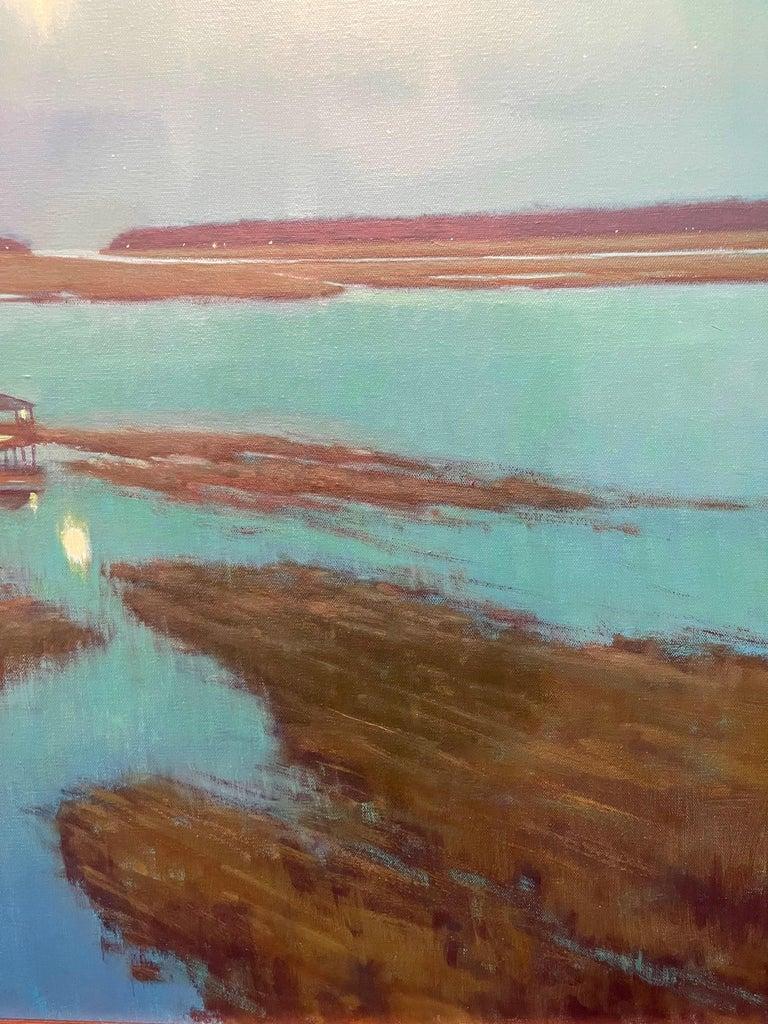 Gerahmtes Ölgemälde auf Leinwand „Starry Night in the Low Country“, Michael Reibel im Angebot 3