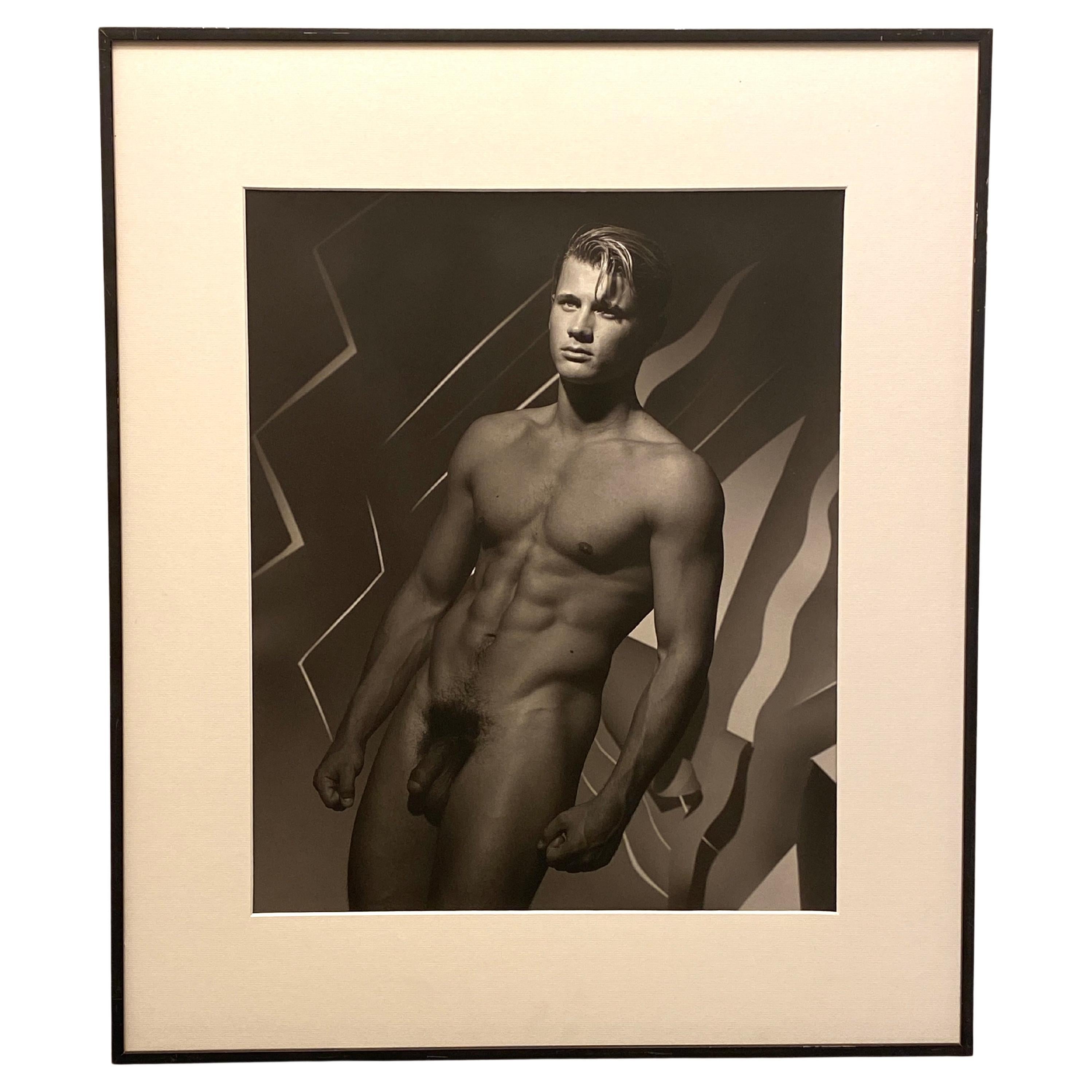 Michael Roberts Original Photograph "Michel Nude" Hamilton's London, 1989 For Sale