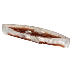Michael Rogers Cast Glass Amber Coupling Boat Sculpture, 2019
