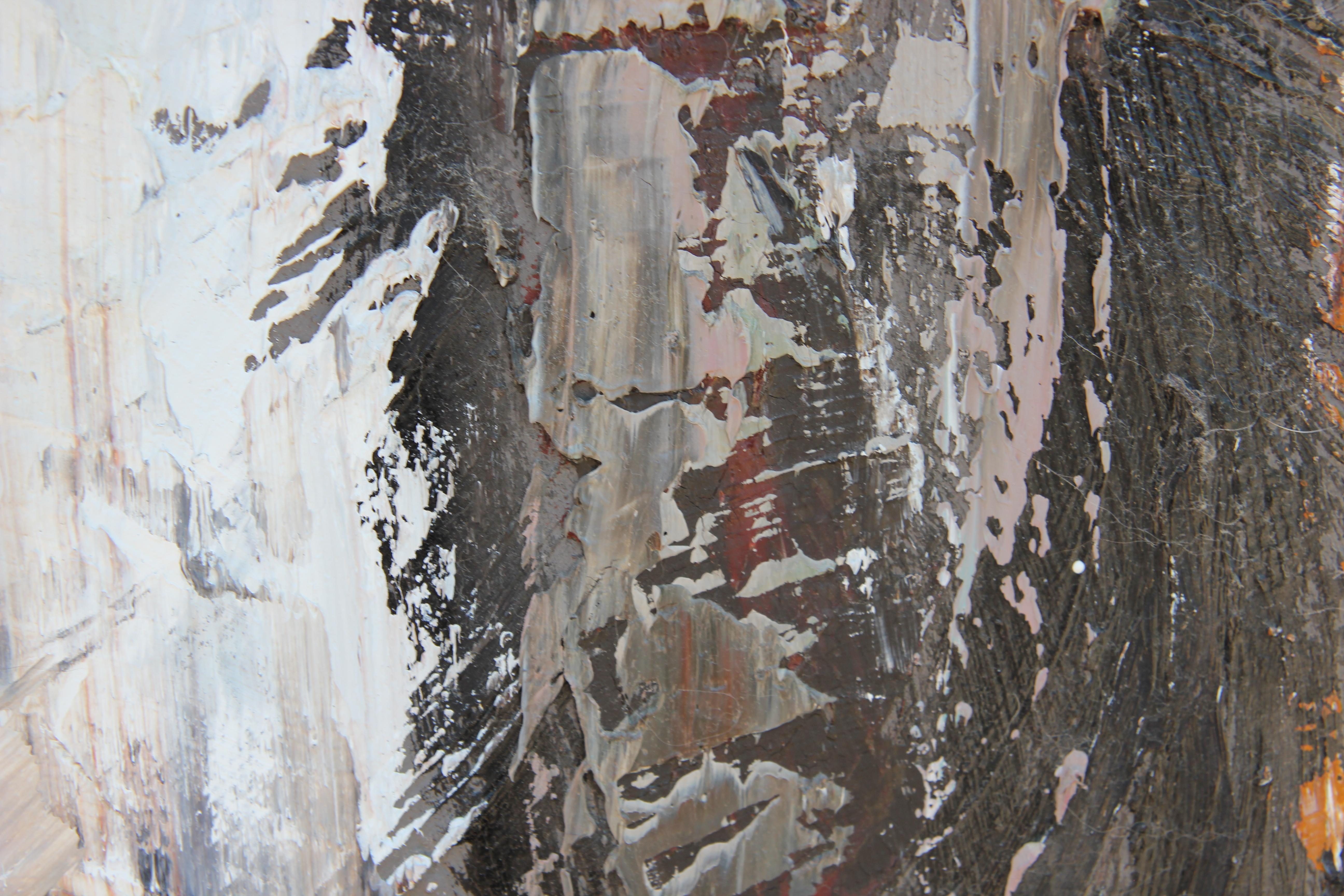 “Bamboo Climbers” Abstract Expressionist Earth-Toned Landscape Painting  2