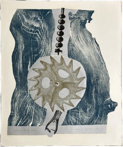 Tableau gravé sur bois signé 1967, édition limitée