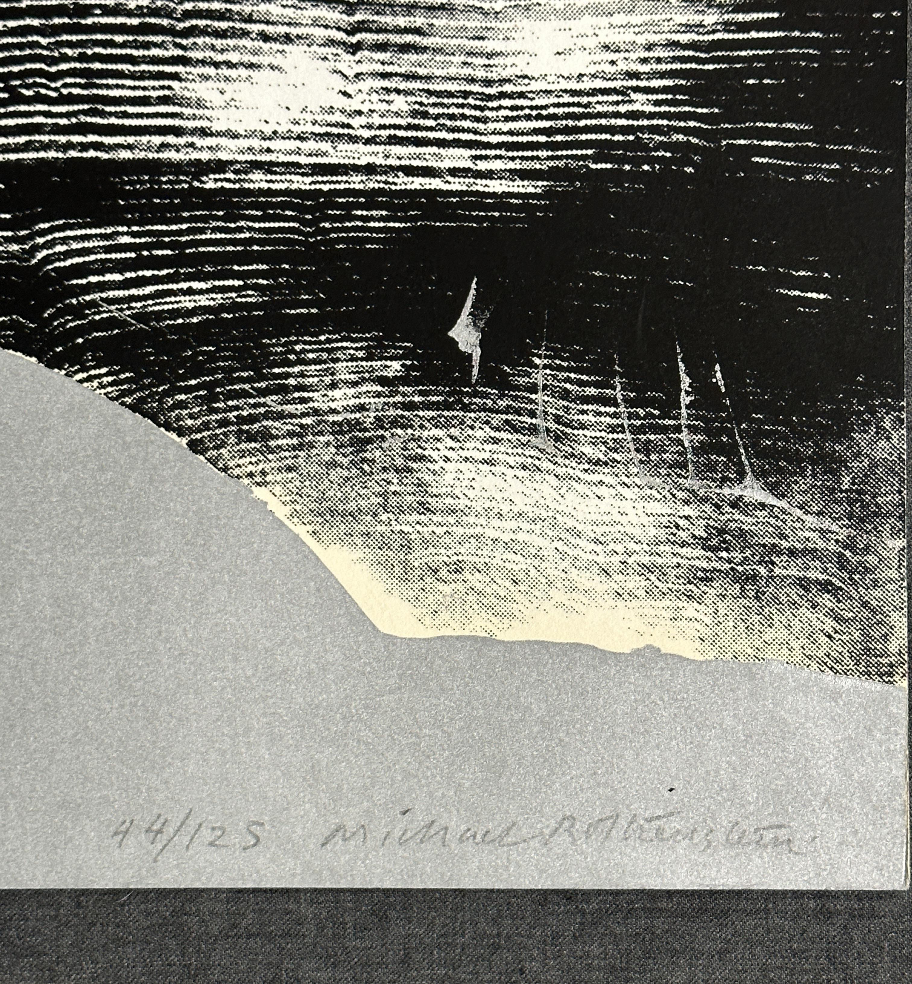 Klammer 1969  Linolschnitt-Siebdruck  (Moderne), Print, von Michael Rothenstein, RA