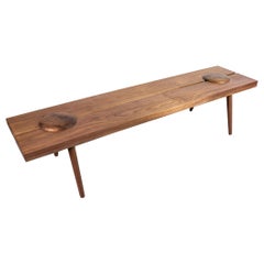 Michael Rozell Studio Dome Bench or Coffee Table in Figured Walnut USA 2020