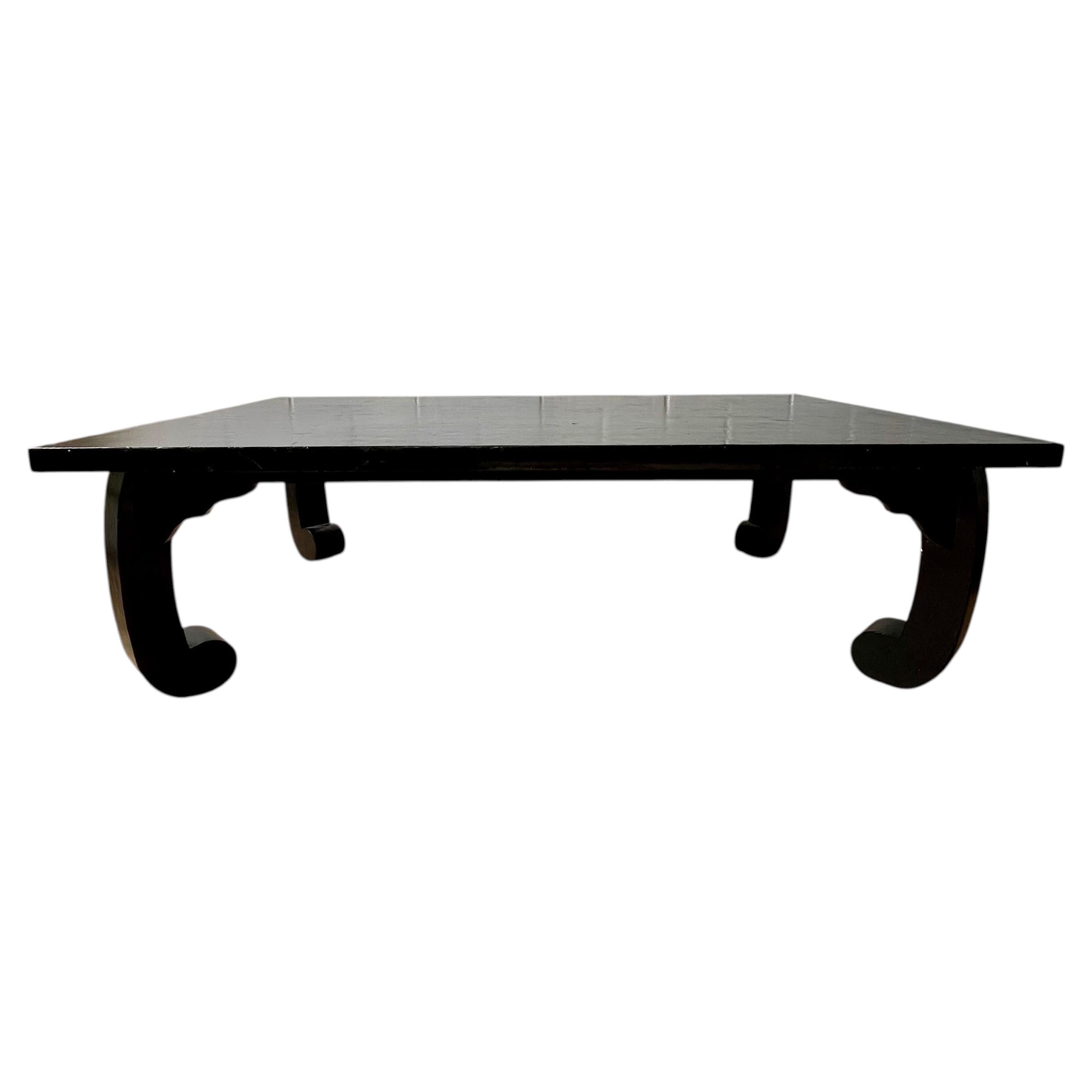 Michael S. Smith for Baker Ming Style Black Lacquer Coffee Table