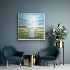 A Great Day at the Beach, Michael Sanders, Original Painting, Landscape painting