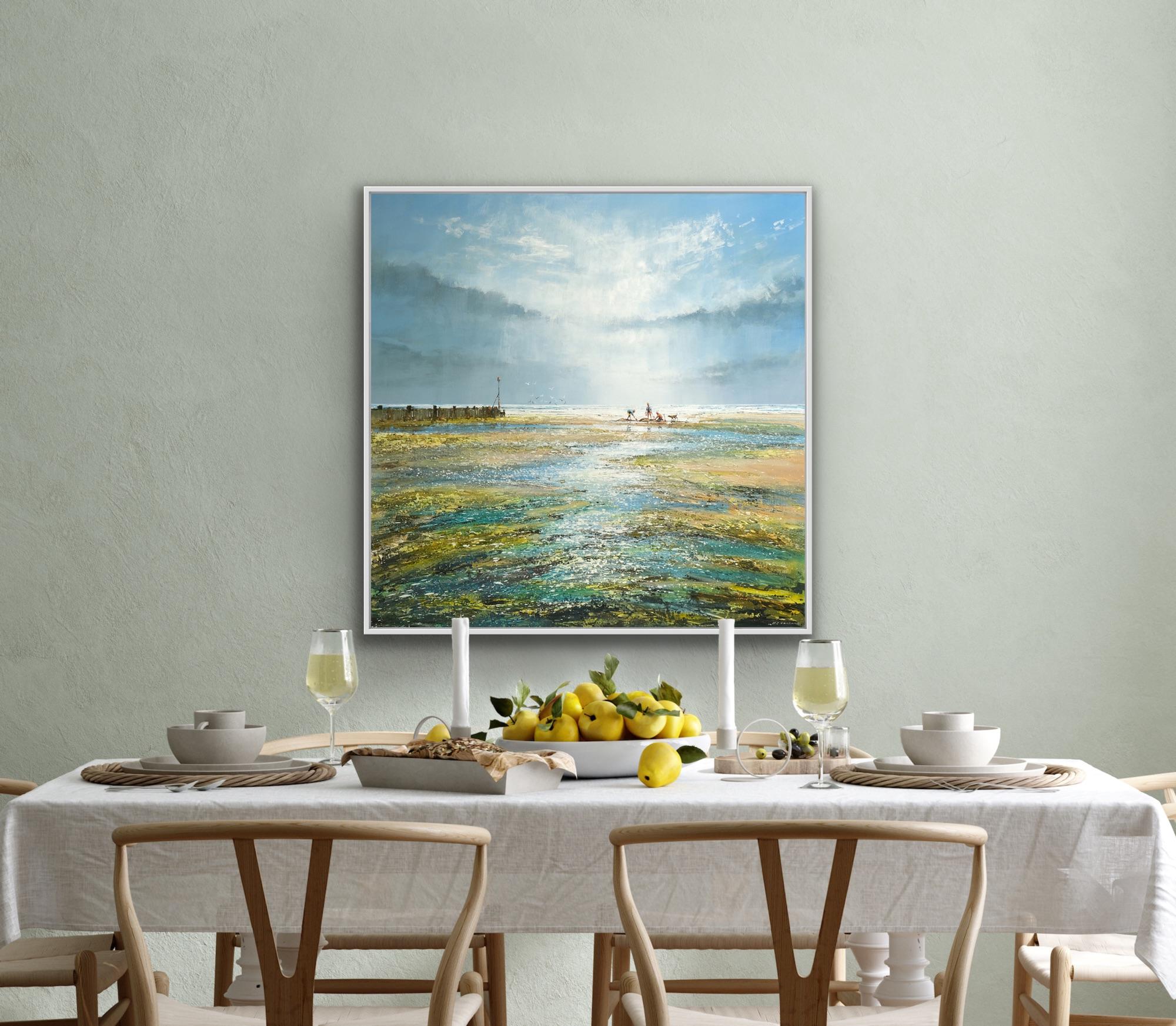 « A Great Day at the Beach », Michael Sanders, peinture originale, peinture de paysage en vente 3