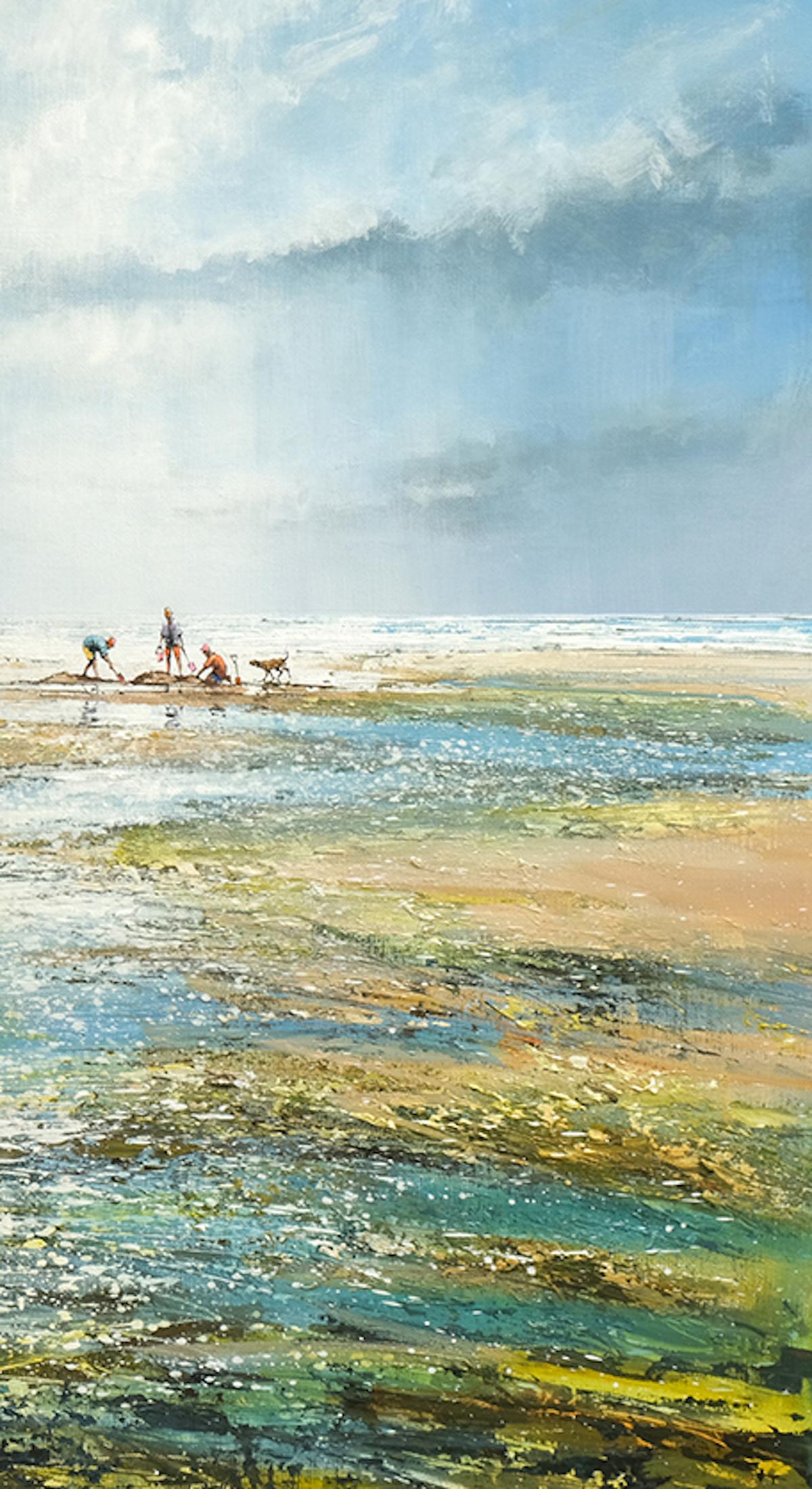 A Great Day at the Beach, Michael Sanders, Original painting, Seascape art  For Sale 3