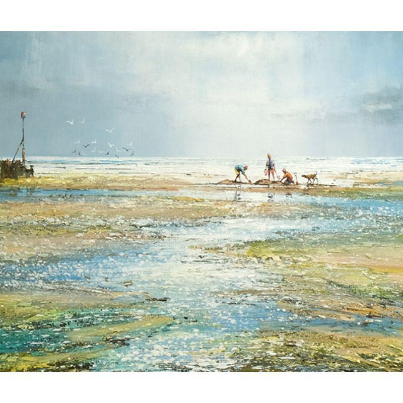 A Great Day at the Beach, Michael Sanders, Original painting, Seascape art  For Sale 5