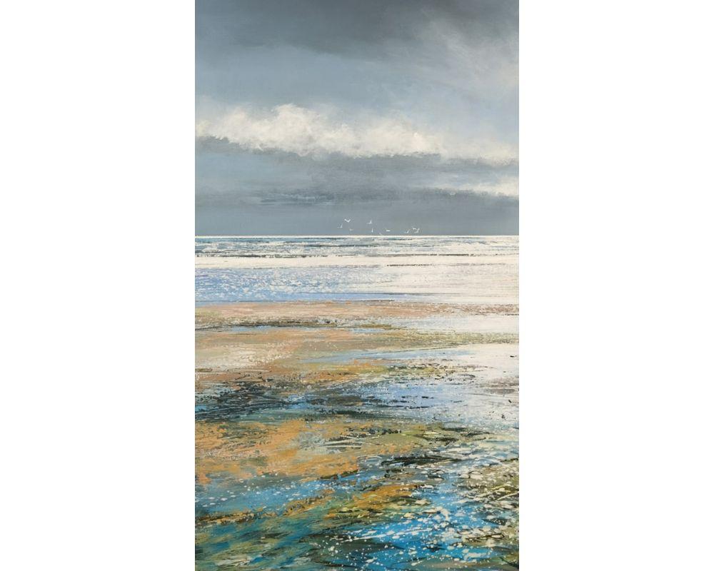 Blue Skies Ahead, Michael Sanders, 2022, Impressionist Style Painting For Sale 3
