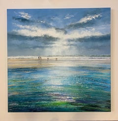 Michael Sanders, A Vast Sky, Original Beach Painting, Affordable Art, Art Online