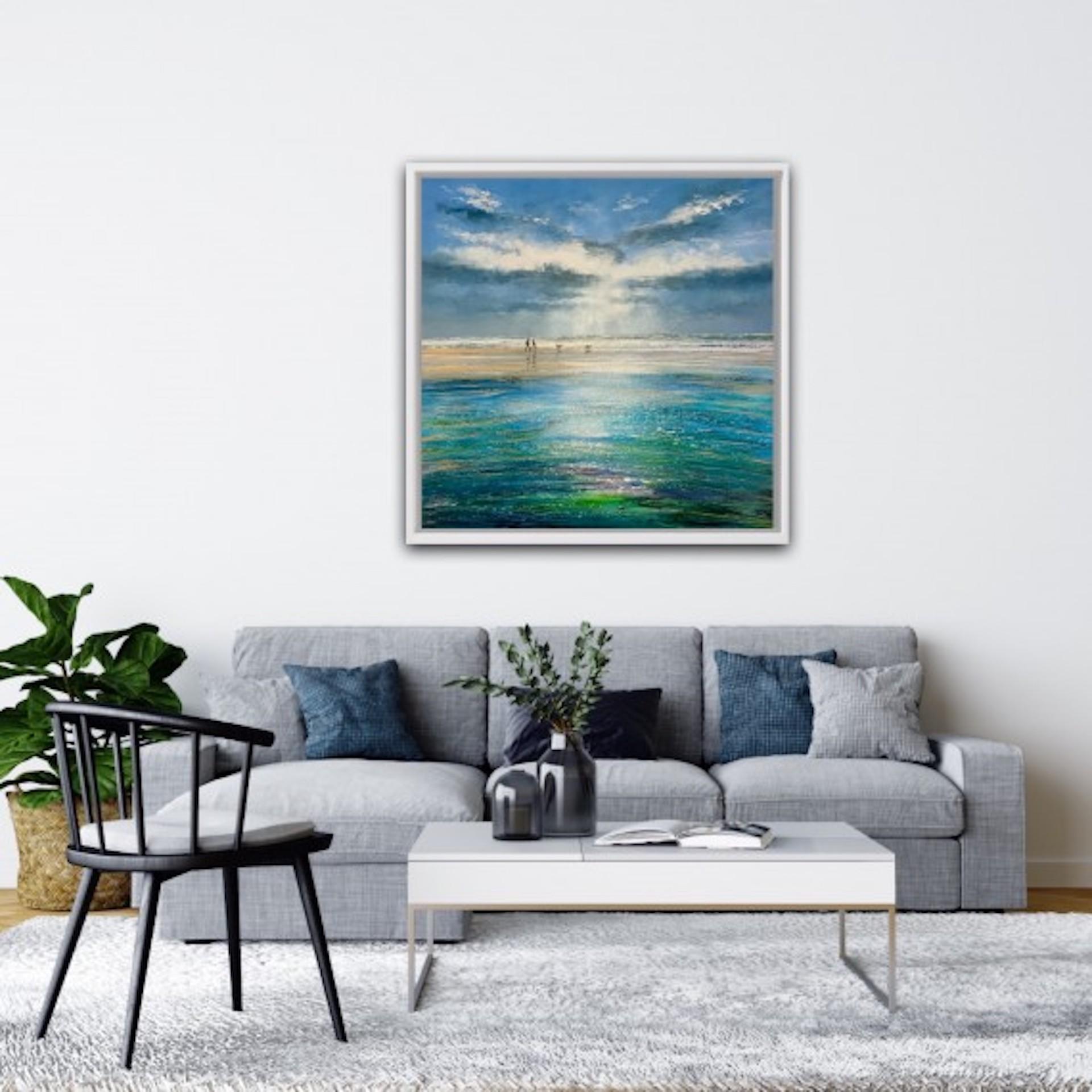 Michael Sanders, A Vast Sky, Original Beach Painting, Affordable Art, Art Online For Sale 3