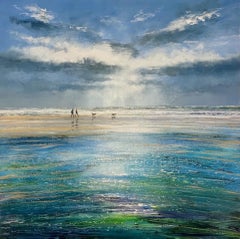 Michael Sanders, A Vast Sky, Original Beach Painting, Affordable Art, Art Online