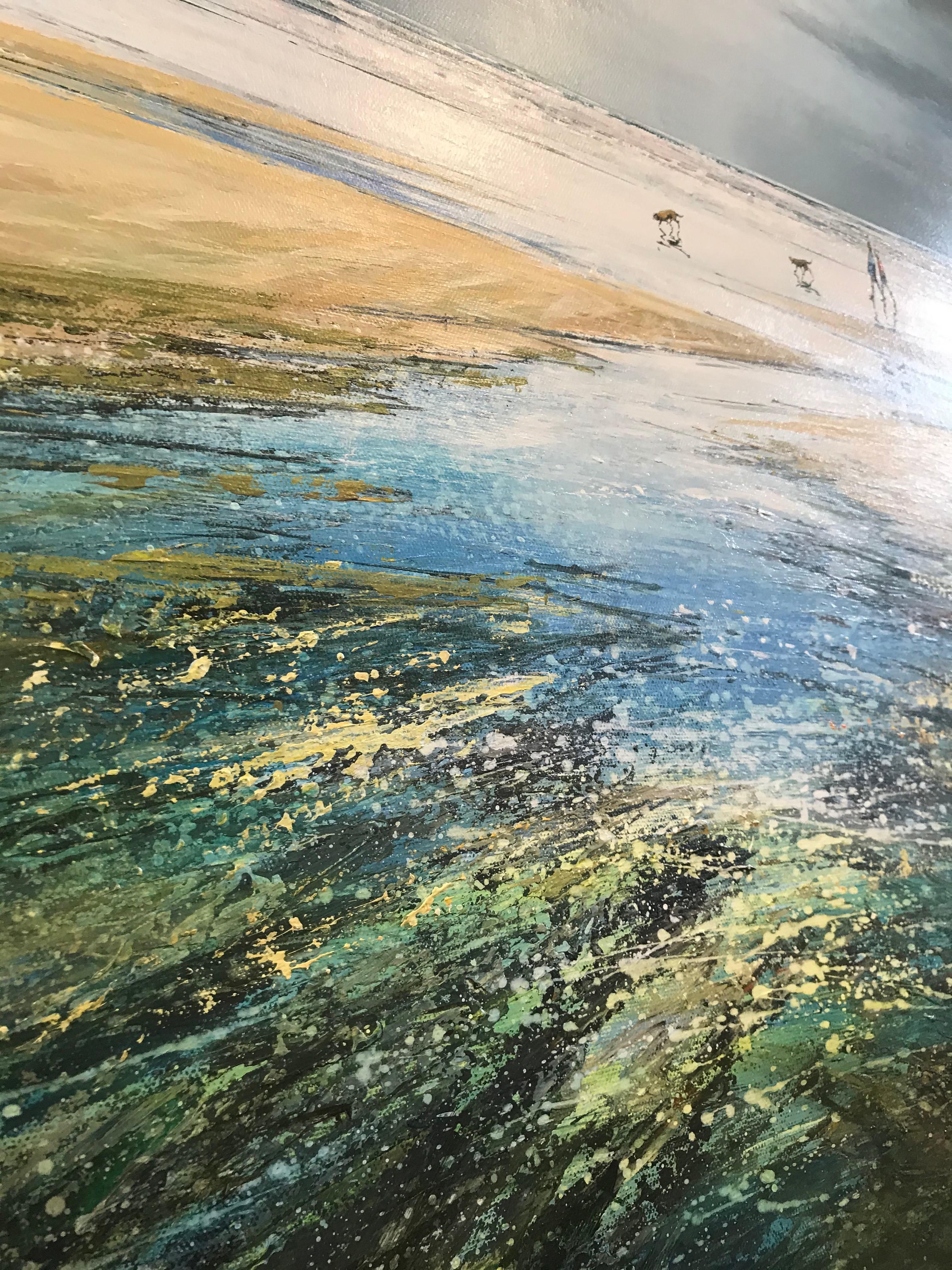 Michael Sanders, A Walk at Low Tide, Seascape Art, Affordable Art 1