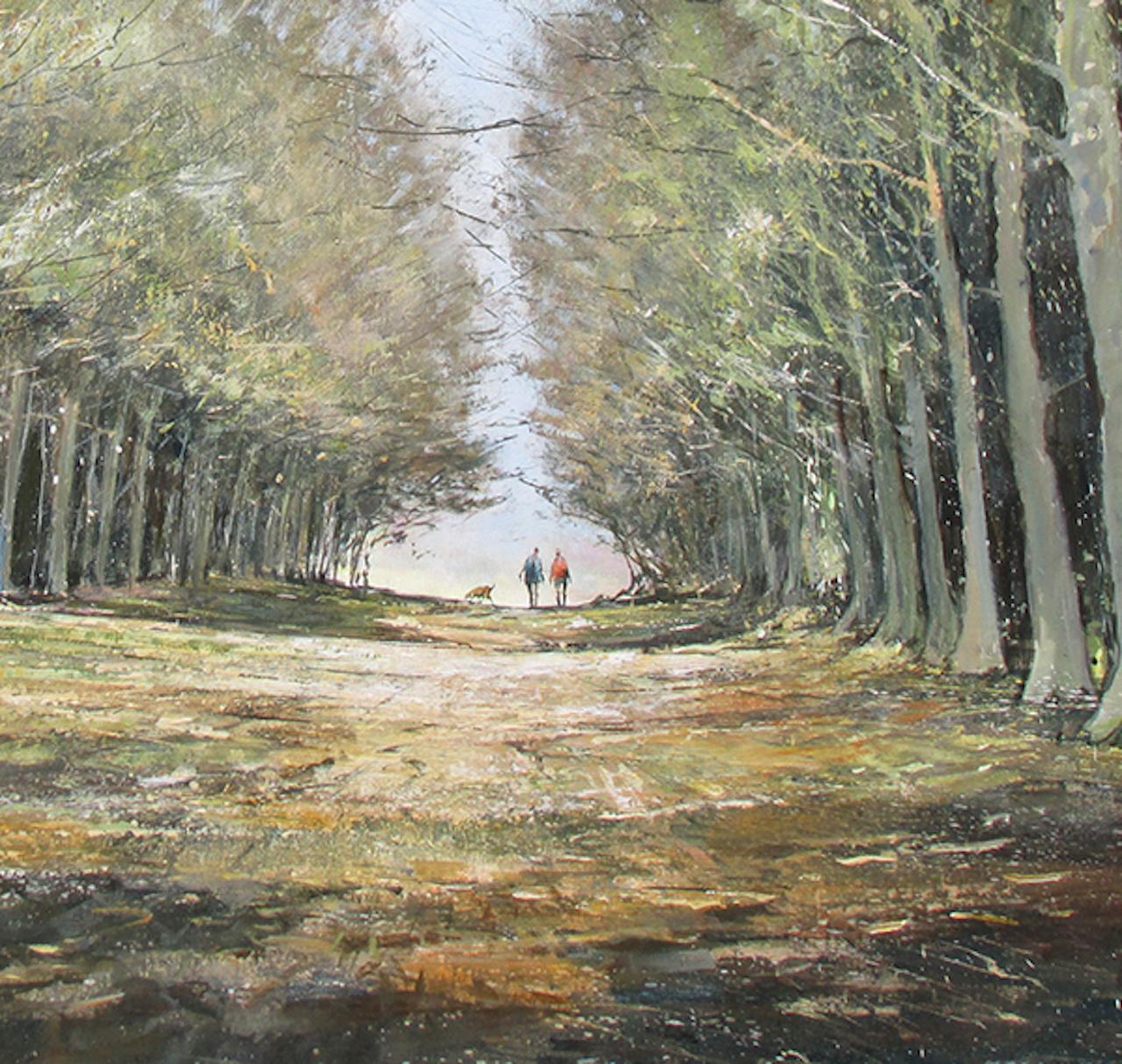 Michael Sanders, A Walk in Felbrigg, Original Landscape Painting Traditional Art For Sale 2