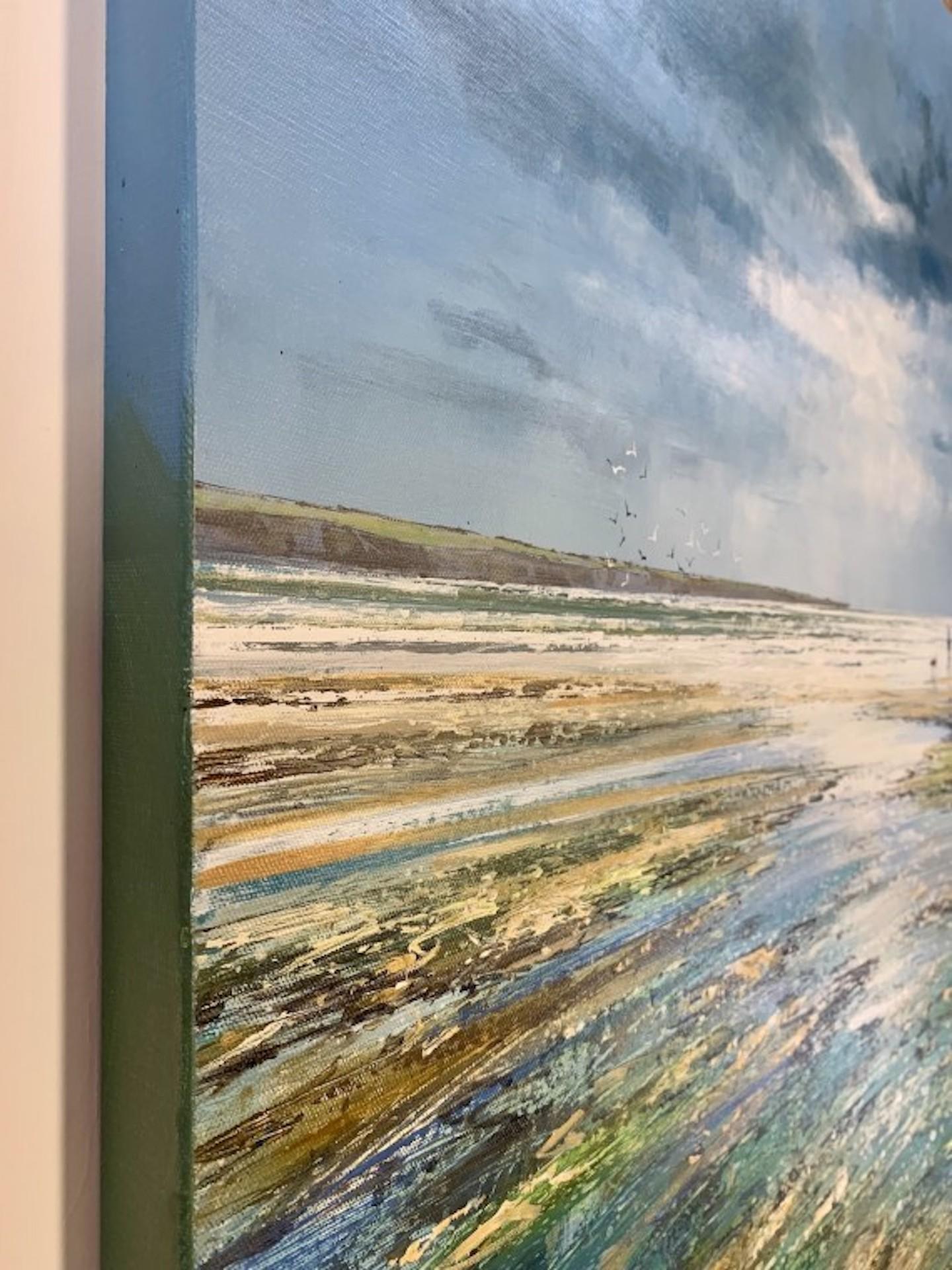 Tempo insieme, Michael Sanders, Pittura originale di paesaggio marino, opera d'arte costiera in vendita 5
