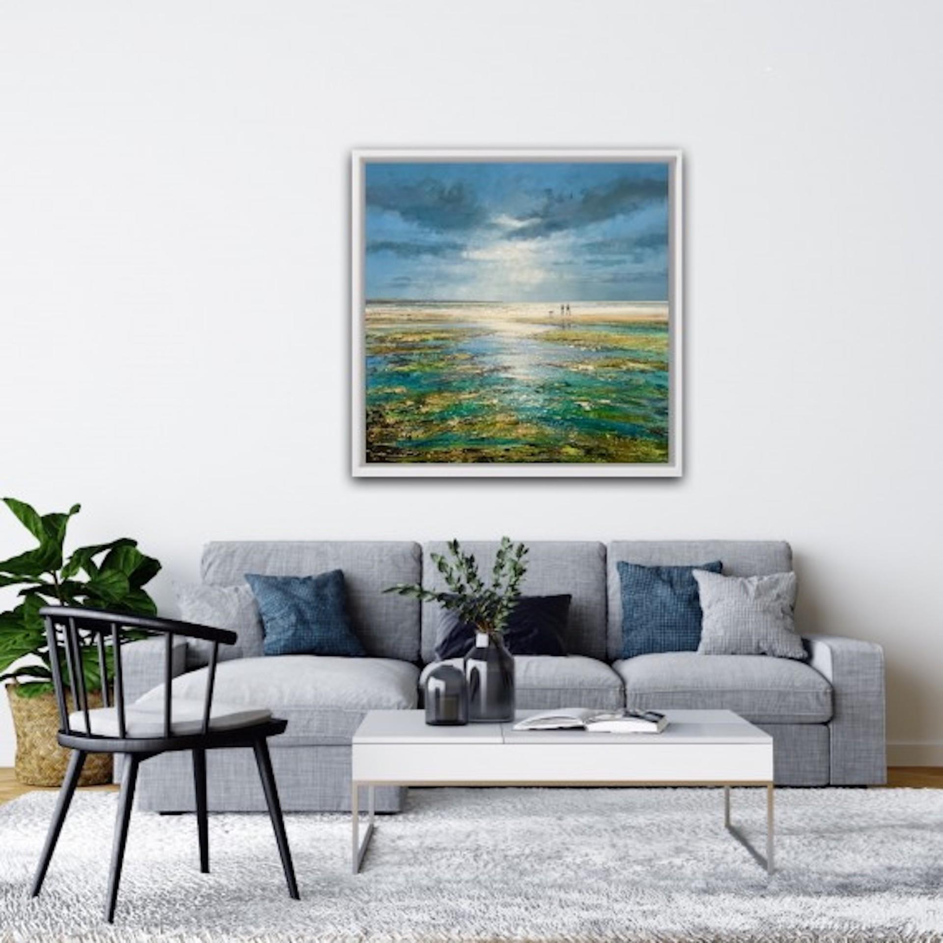 Tempo insieme, Michael Sanders, Pittura originale di paesaggio marino, opera d'arte costiera in vendita 6