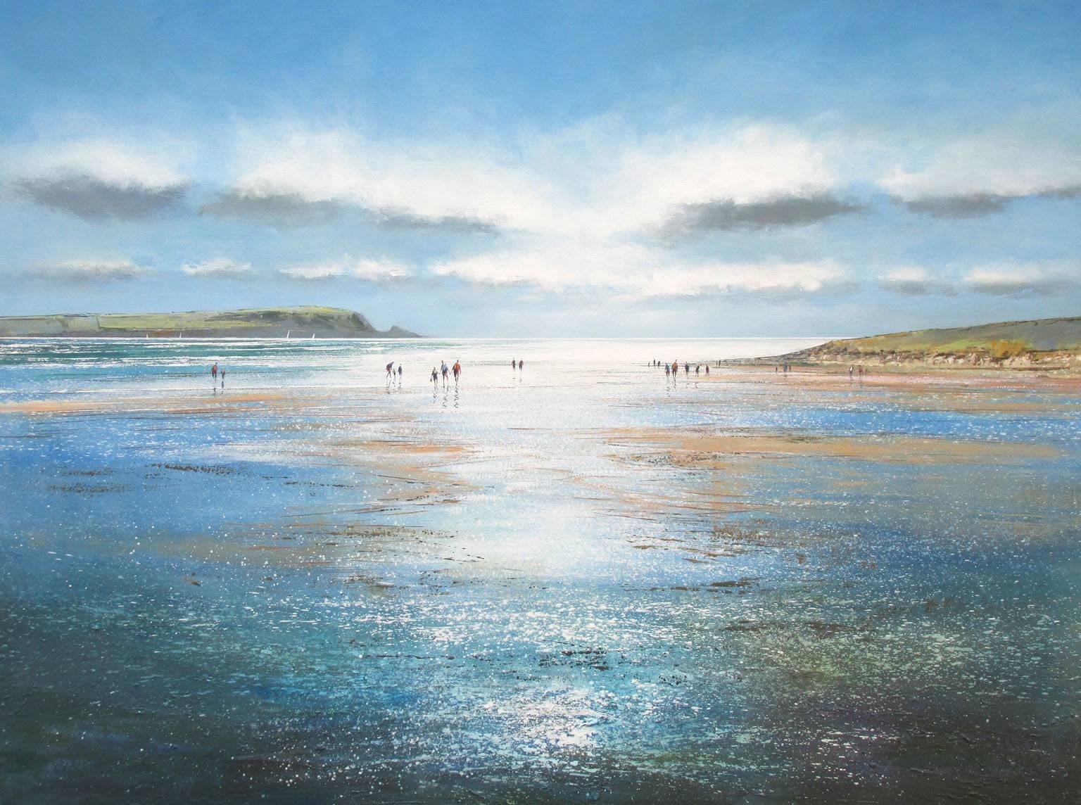Daymer Bay, Michael Sanders, Arte accessibile, Stampa paesaggio marino contemporaneo