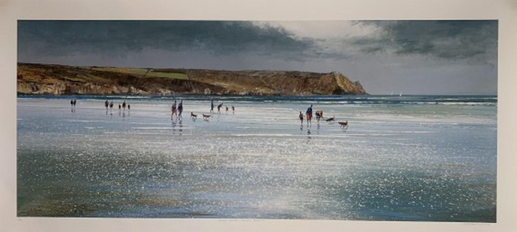 Michael Sanders, Carne Beach,  Limited edition seascape and landscape artwork  For Sale 1