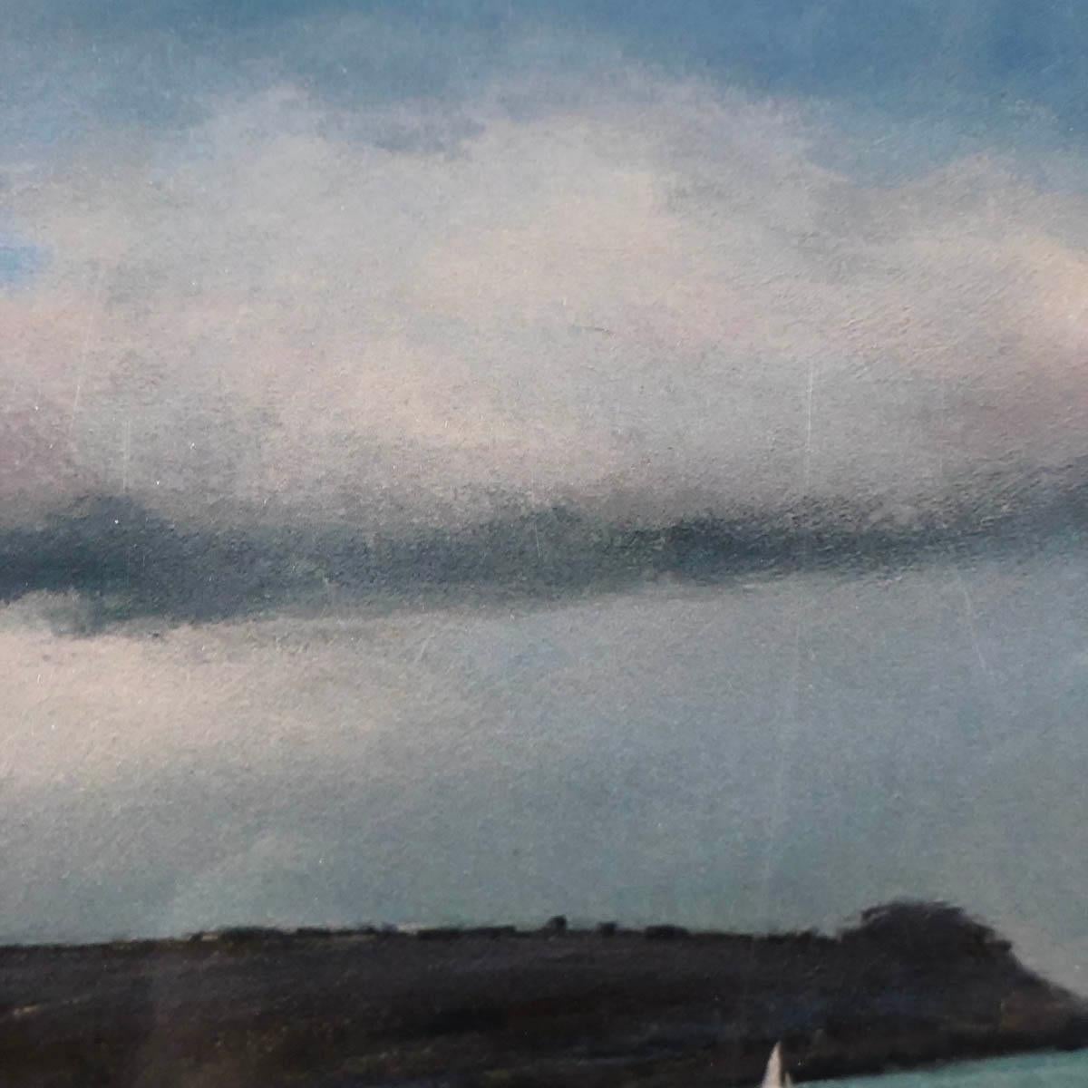 Rockpools, St Mawes BY MICHAEL SANDERS, Edición limitada de paisajes marinos, Arte marino - Landscape Print Azul de Michael Sanders