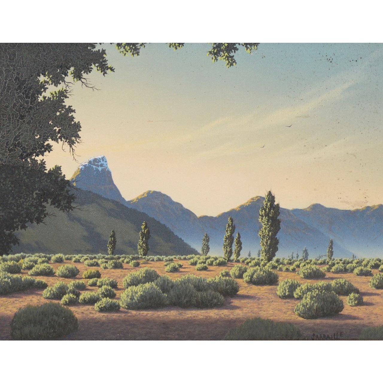 Michael Sarraille Illuminated Rocky Mountain Landscape Oil Painting For Sale 1