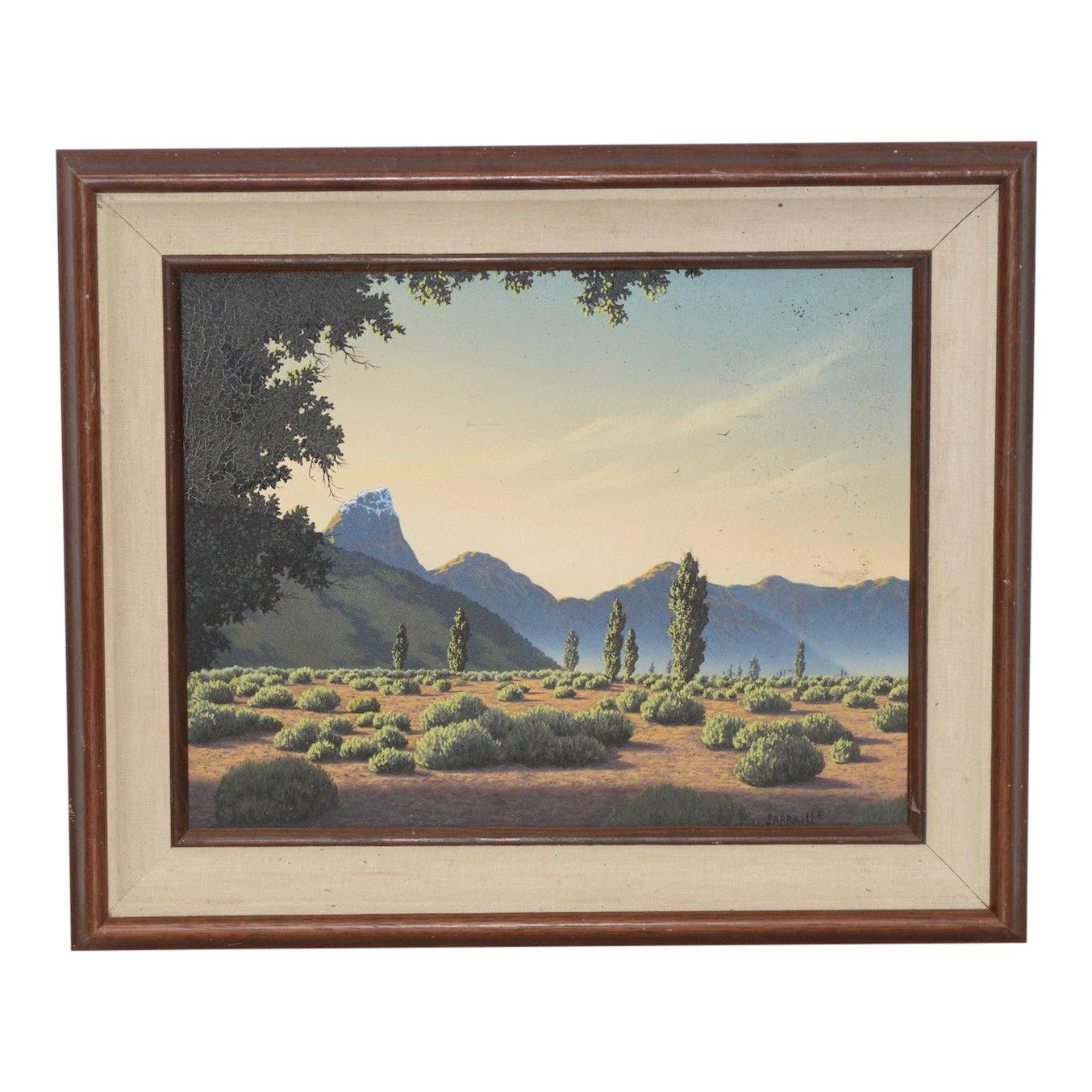 Michael Sarraille Paesaggio illuminato delle Montagne Rocciose Pittura ad olio